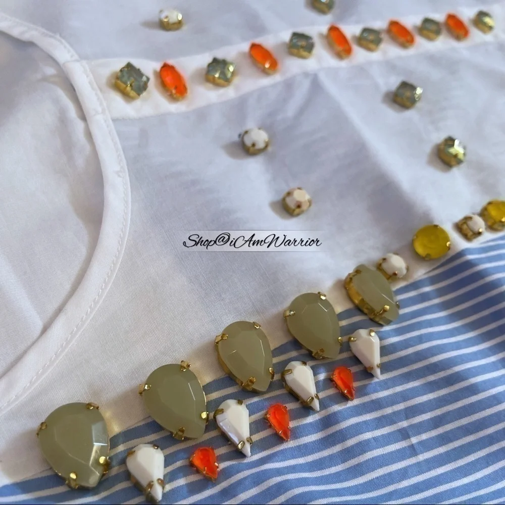 J.Crew NWT jeweled bib sleeveless top *shop@iamwarrior